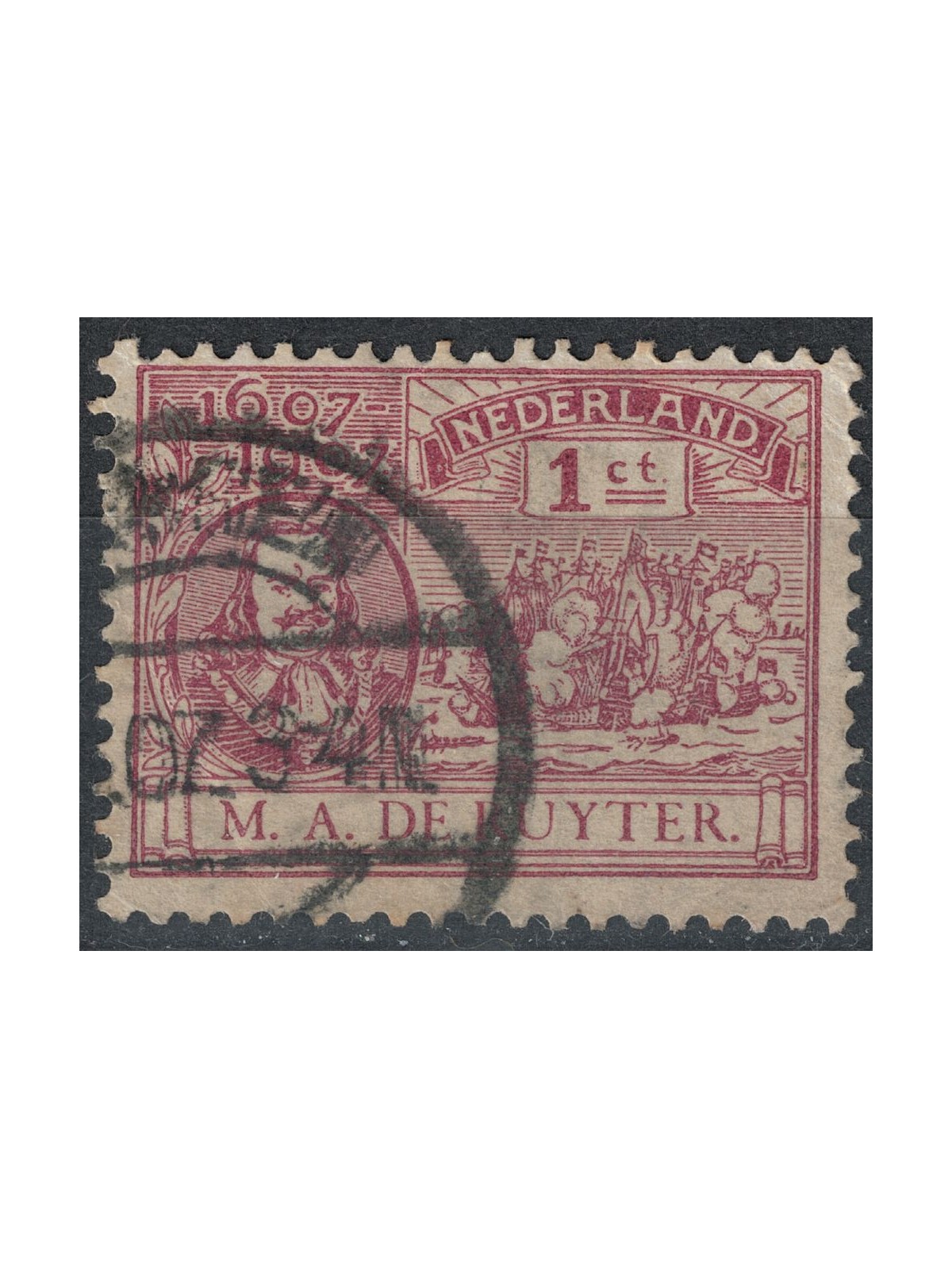 HOLLAND 1907 MA de Ruyter 1c lilac brown us