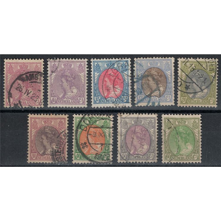 OLANDA 1908-21 Effigie della Regina Guglielmina 9v us