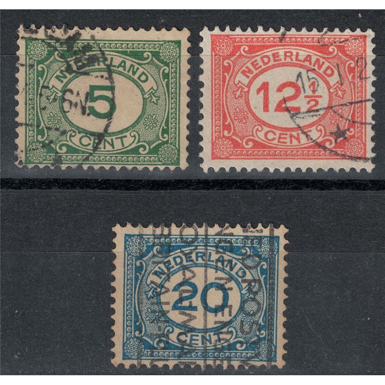 OLANDA 1921 Cifra in ovale 3v us