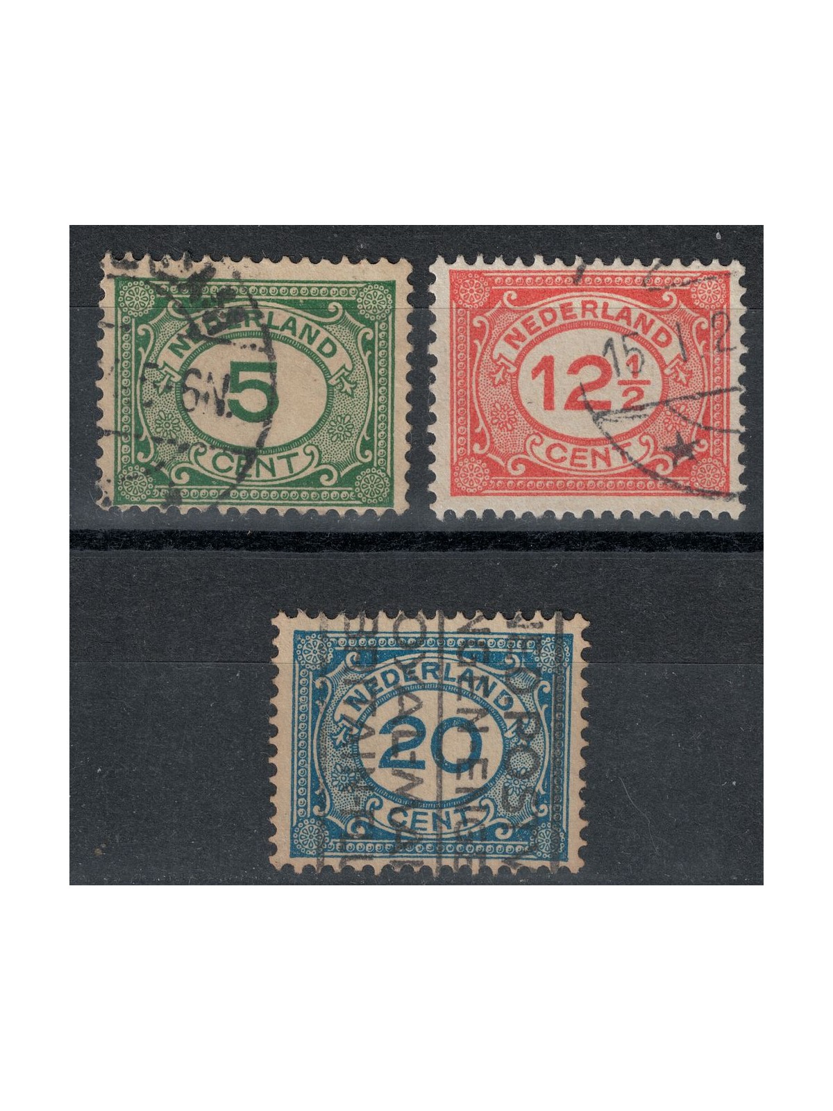 NETHERLANDS 1921 Oval figure 3v us