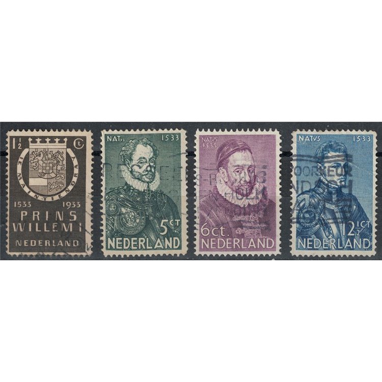OLANDA 1933 Guglielmo I il Taciturno 4v us