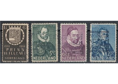 NETHERLANDS 1933 William I the Silent 4v us