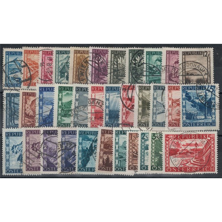 AUSTRIA 1945-47 Views, landscapes 34v us