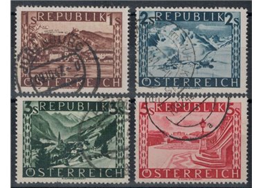 AUSTRIA 1945 Views, landscapes (schillings) 2nd type 4v us