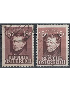 AUSTRIA 1947 Franz Grillparzer 2v us