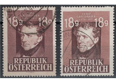 AUSTRIA 1947 Franz Grillparzer 2v us