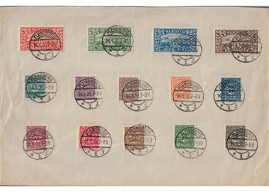 GERMANY SLESVIG 1920 Plebiscite, Coat of arms 14v used on fragment