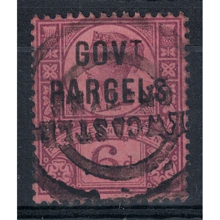 GRAN BRETAGNA 1888-1901 Servizio (GOV. T PARCELS) 6p violetto su rosso us