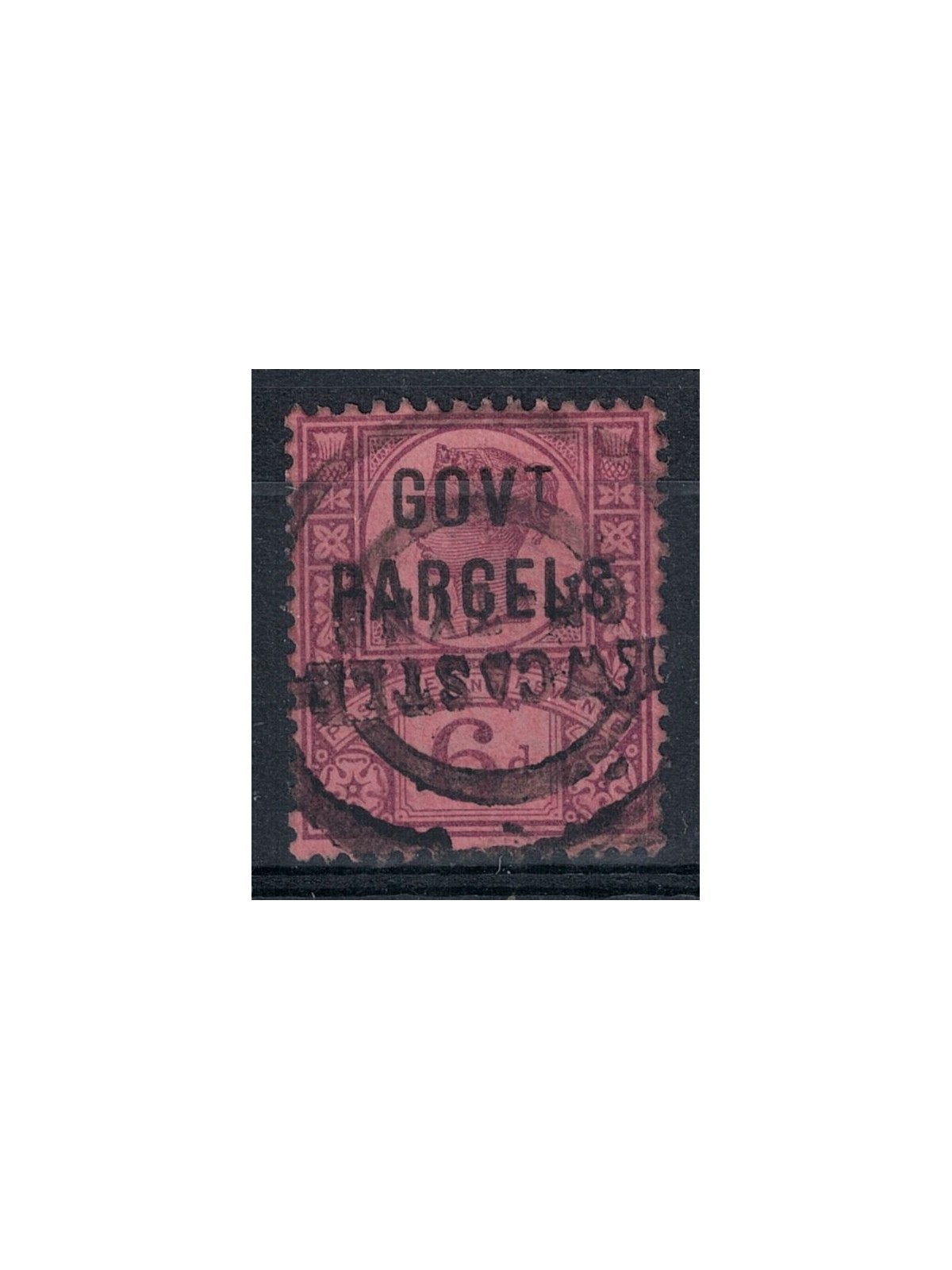 GREAT BRITAIN 1888-1901 Service (GOV. T PARCELS) 6p violet on red used