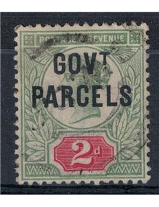GRAN BRETAGNA 1888-1901 Servizio (GOV. T PARCELS) 2p verde e rosa us