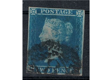 GRAN BRETAGNA 1841 Effigie della Regina Vittoria (2p azzurro) us