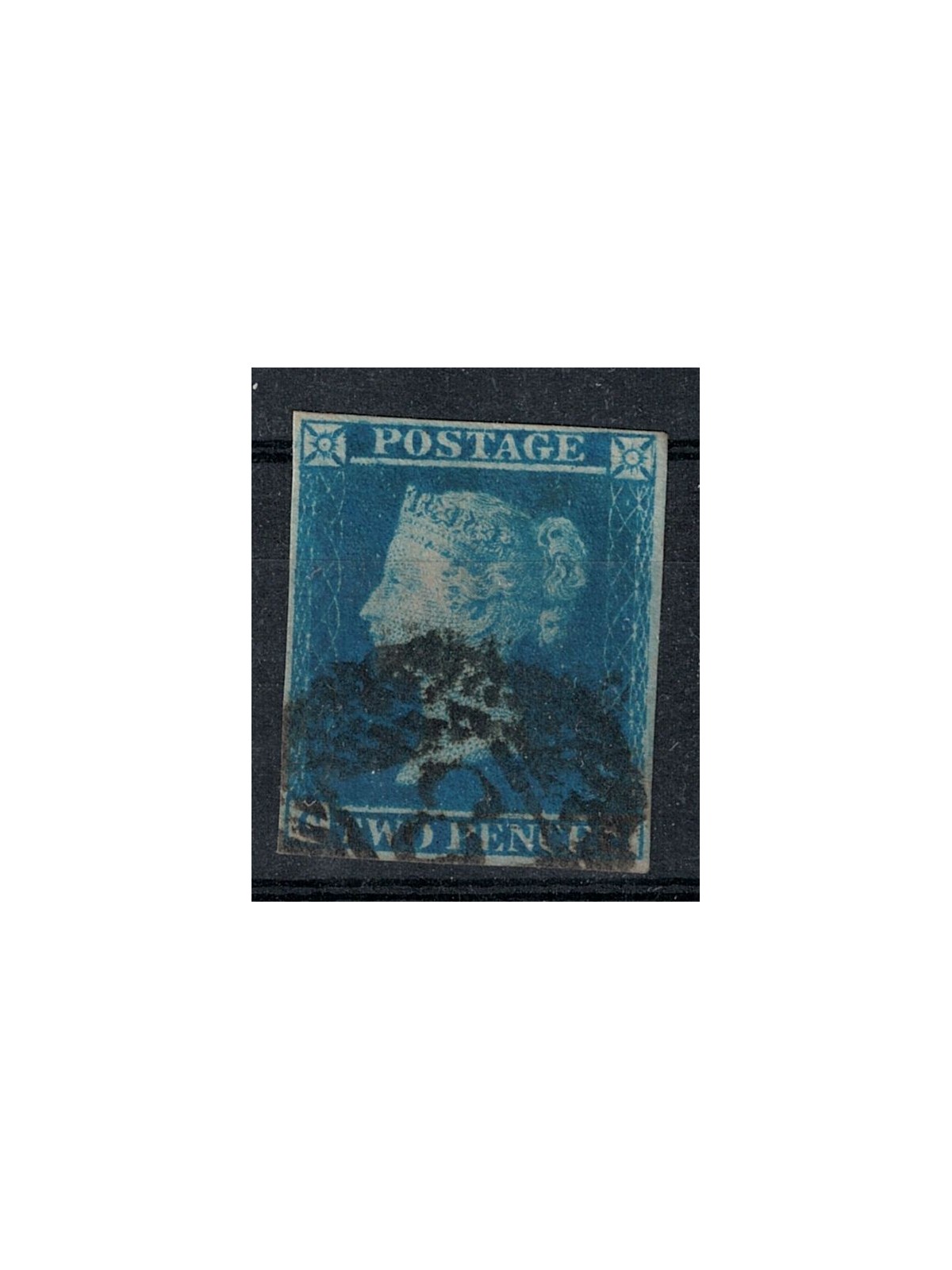 GREAT BRITAIN 1841 Effigy of Queen Victoria (2p light blue) used