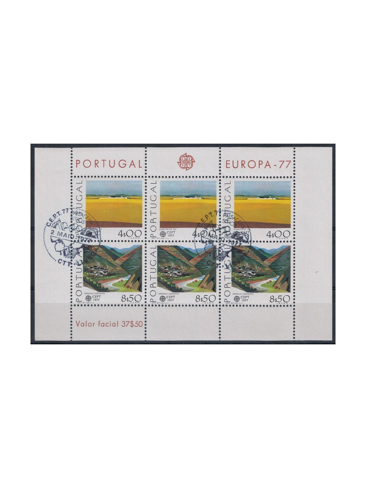 PORTUGAL 1977 Europe, s/s used apg