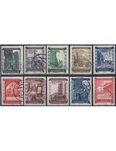 AUSTRIA 1948 A profitto della ricostruzione, vedute diverse 10v us