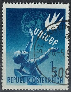 AUSTRIA 1949 Unicef us