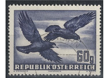 AUSTRIA 1950-53 Posta aerea, corvi us