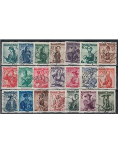 AUSTRIA 1958-59 Regional Costumes 21v us