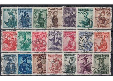 AUSTRIA 1958-59 Costumi regionali 21v us