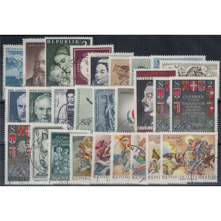 AUSTRIA 1968 Annata completa 27v us