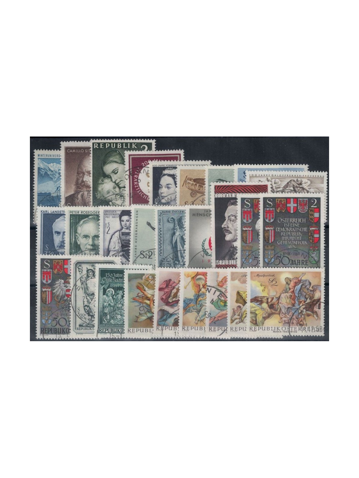 AUSTRIA 1968 Annata completa 27v us
