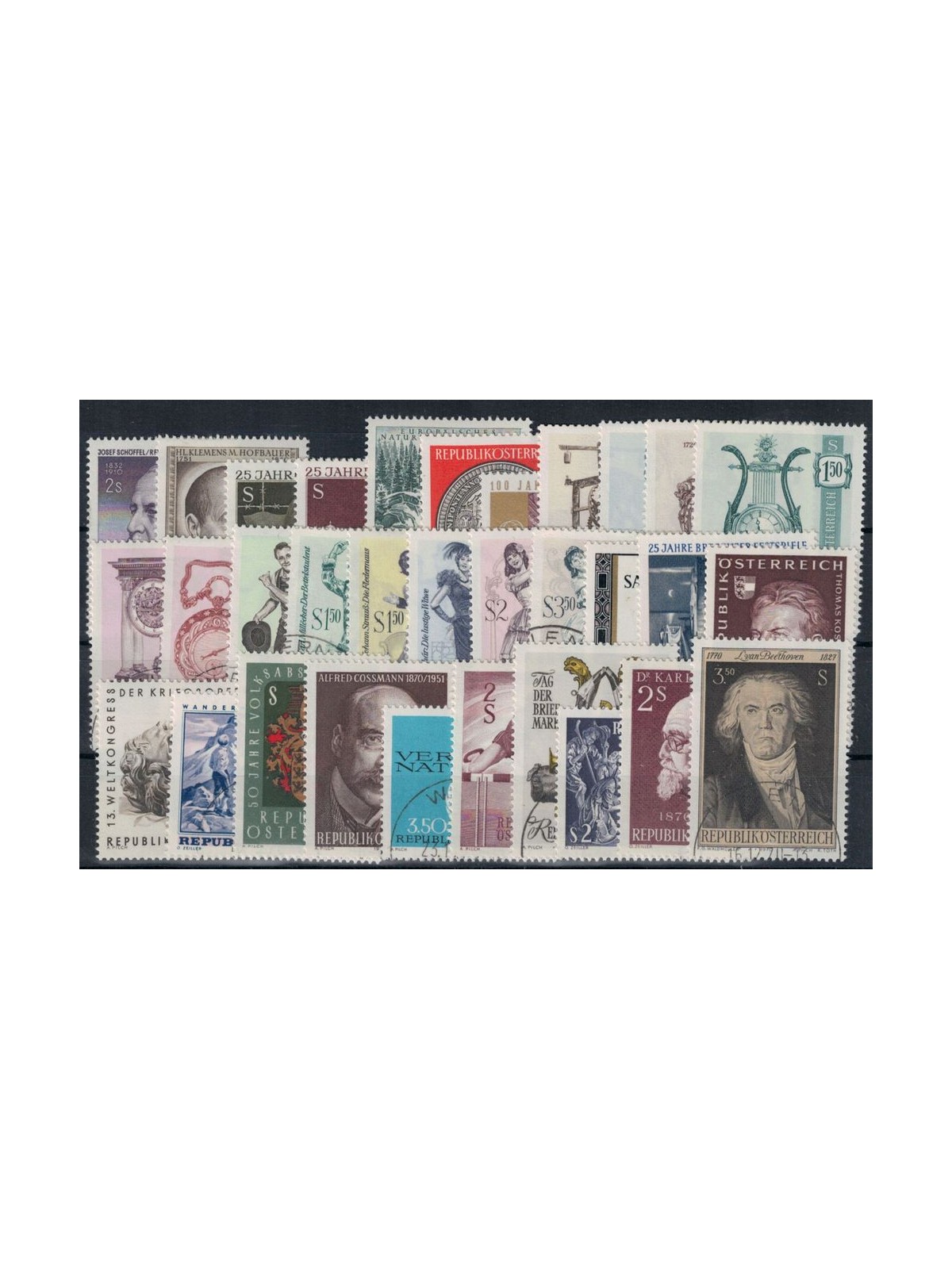 AUSTRIA 1970 Complete Year 32v us