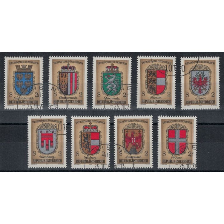 AUSTRIA 1976 Millennium of the Austrian State 9v us
