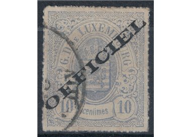 LUSSEMBURGO 1875-91 Servizio, 10 c. grigio us
