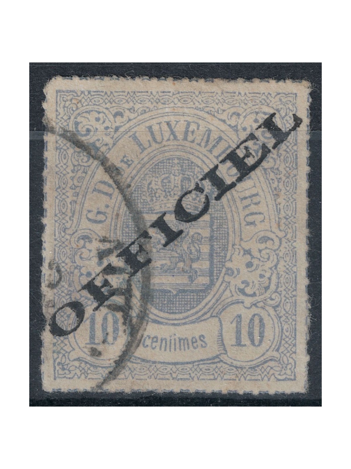 LUSSEMBURGO 1875-91 Servizio, 10 c. grigio us