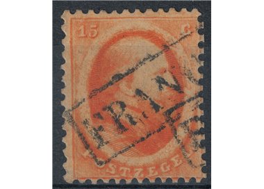 NETHERLANDS 1864 Effigy of King William III 15c orange us