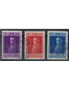 LIECHTENSTEIN 1933 80th birthday of Prince Franz I 3v us