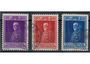 LIECHTENSTEIN 1933 80° compleanno del Principe Francesco I 3v us