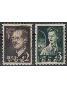 LIECHTENSTEIN 1955 Effigies of the Princes 2v us