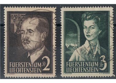 LIECHTENSTEIN 1955 Effigies of the Princes 2v us