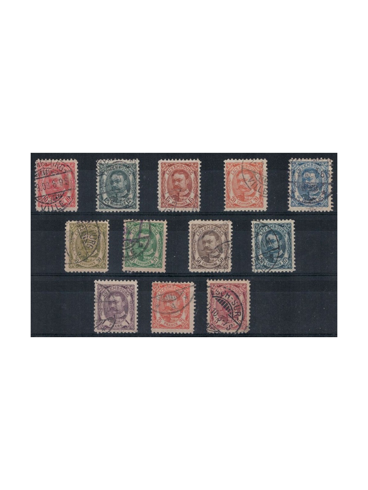 LUSSEMBURGO 1906-08 Effigie di Guglielmo IV 12v us