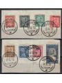 ALBANIA 1928 Assemblea Costituente 8v usati su frammento