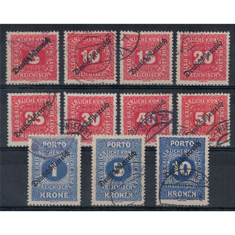 AUSTRIA 1919 Postage Due 11v us