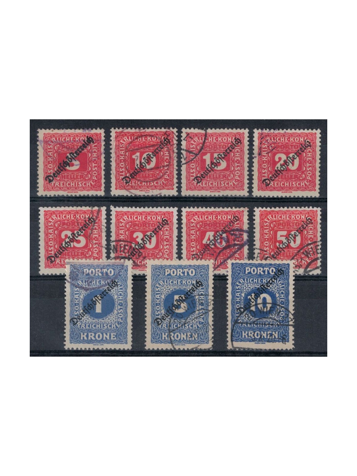 AUSTRIA 1919 Postage Due 11v us