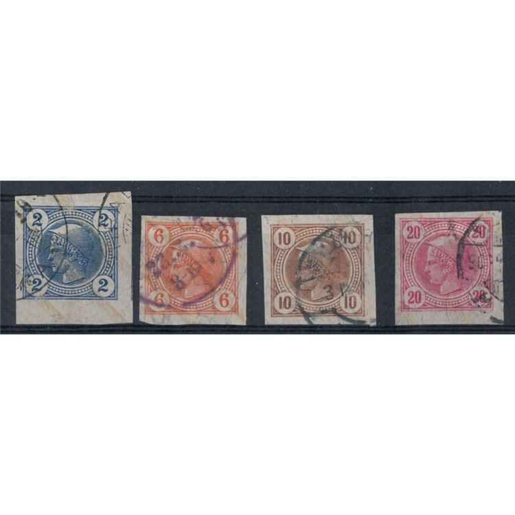 AUSTRIA 1901 Newspaper stamps, bright lines 4v us