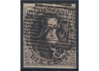 BELGIO 1850 Re Leopoldo I 10c bruno us