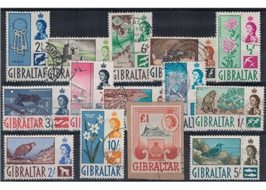 GIBRALTAR 1960 Effigy of Queen Elizabeth and views 14v us