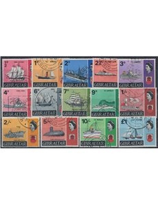 GIBILTERRA 1967 Effigie della Regina Elisabetta e navi 14v us