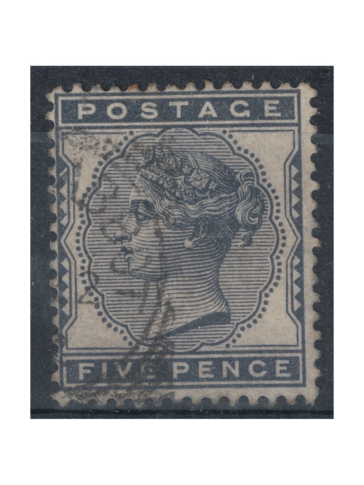 GREAT BRITAIN 1880-81 Effigy of Queen Victoria (5p blue black) us