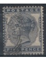 GREAT BRITAIN 1880-81 Effigy of Queen Victoria (5p blue black) us