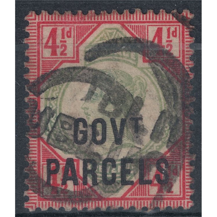 GREAT BRITAIN 1888-1901 Service (GOV. T PARCELS) 4½ carmine and green us