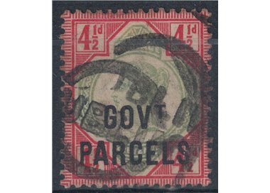 GREAT BRITAIN 1888-1901 Service (GOV. T PARCELS) 4½ carmine and green us