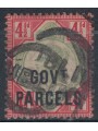 GREAT BRITAIN 1888-1901 Service (GOV. T PARCELS) 4½ carmine and green us