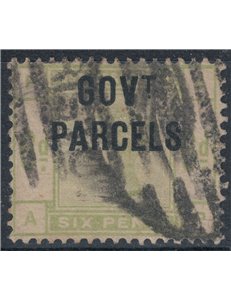 GREAT BRITAIN 1883 Service (GOV. T PARCELS) 6p green us ©