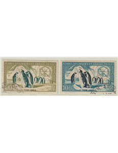 TAAF 1956 Penguins, airmail 2v us