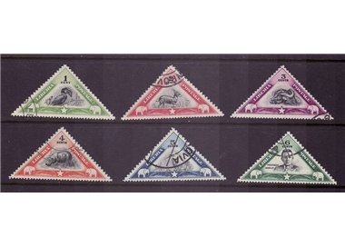 LIBERIA 1937 Serie ordinaria, animali 6v us