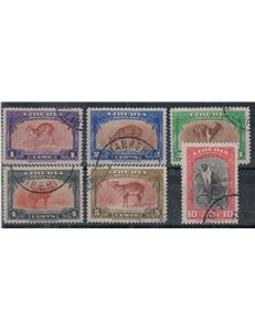 LIBERIA 1942 Fauna, animali 6v us